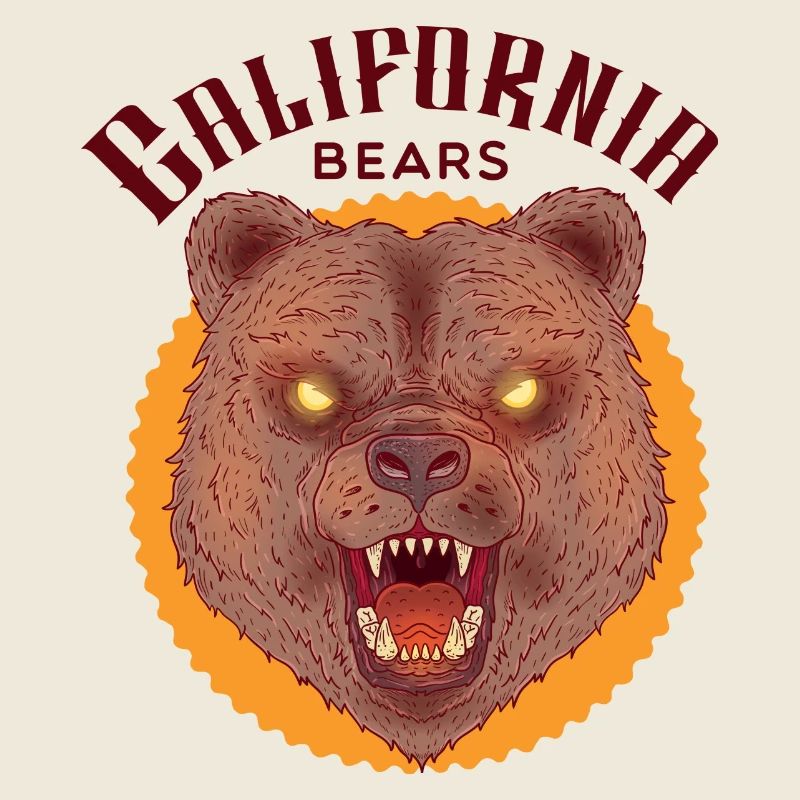mal ours avec des yeux brillants