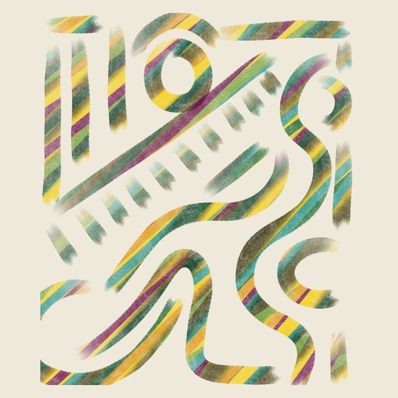 Rainbow stripes on black background