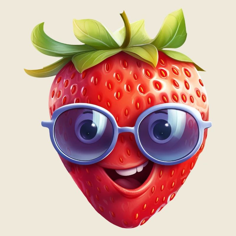 Coole Erdbeere mit Sonnenbrille - Lustiges Design