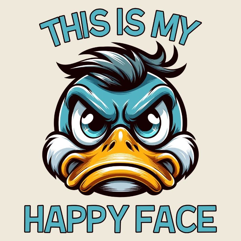 Mon visage de canard heureux