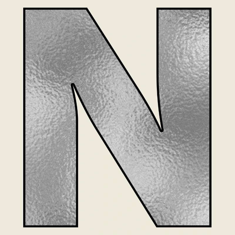 Buchstabe N Silber