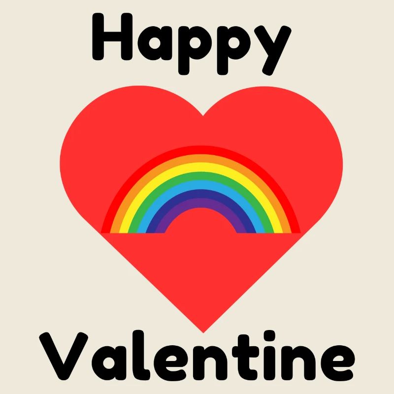 Happy Valentines Day, Rainbow, Pride