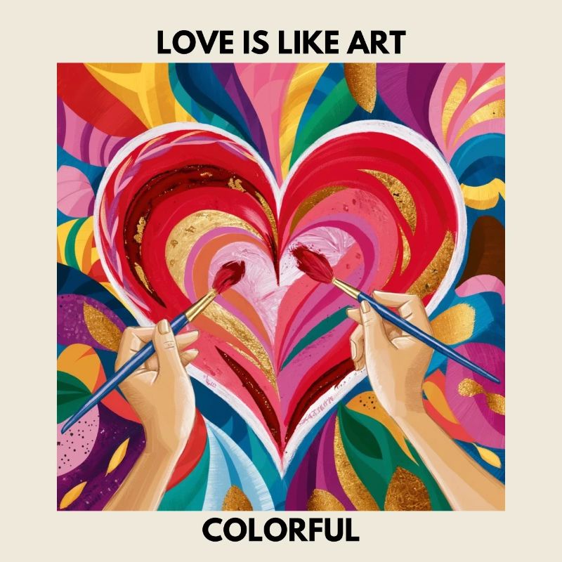 Liebe ist wie Kunst – bunt