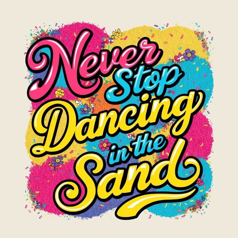 Never Stop Dancing In The Sand Design