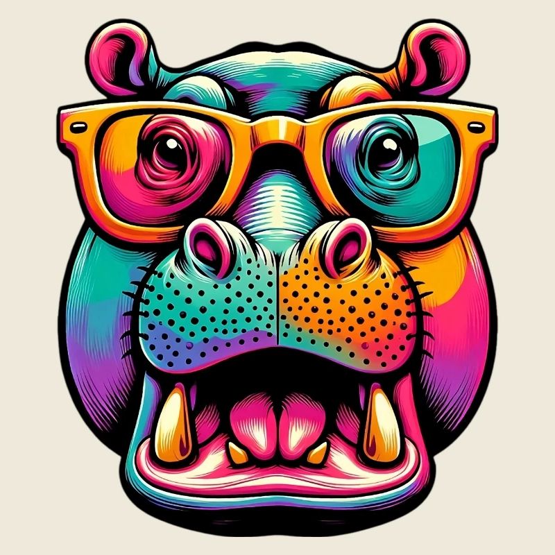 Hippopotame à lunettes