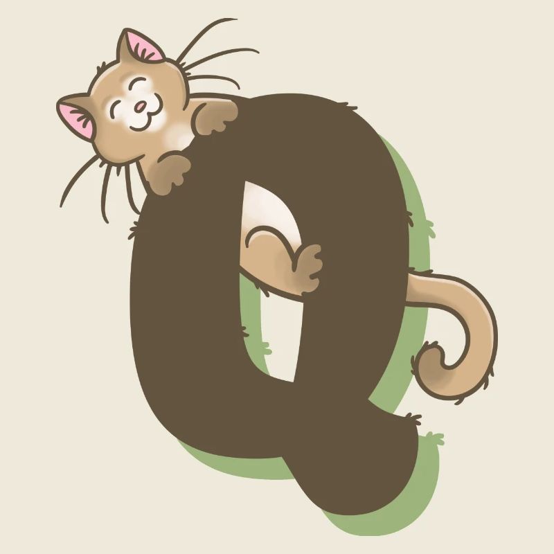 Katze Buchstabe Q