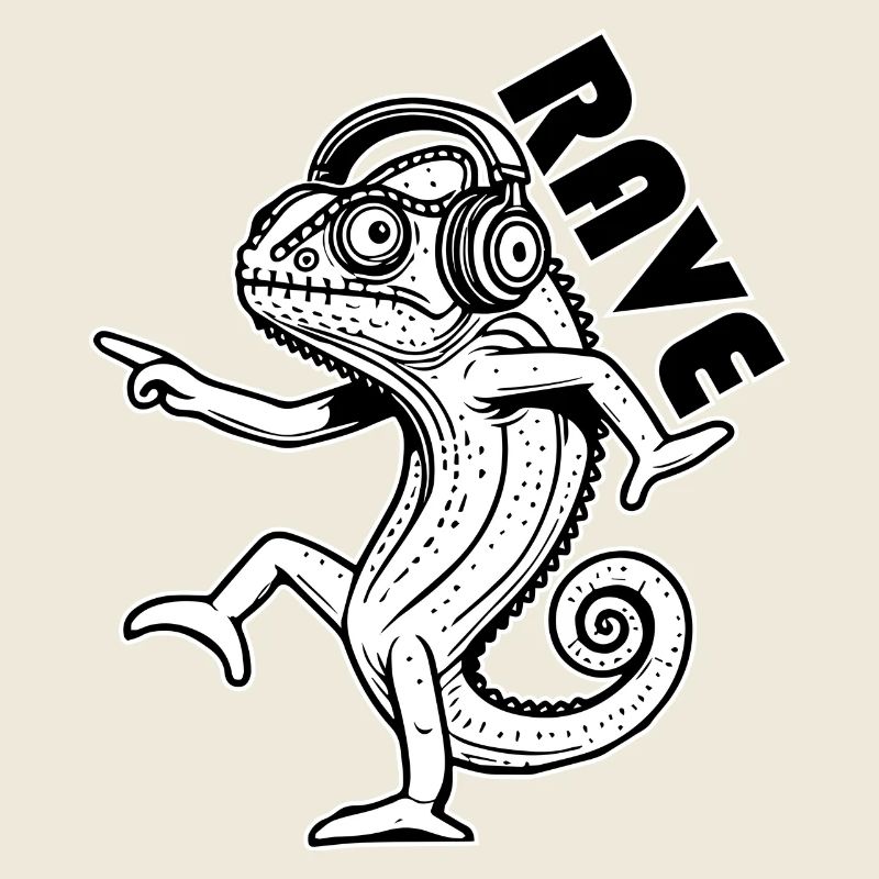 Dancing Chameleon - Rave Design