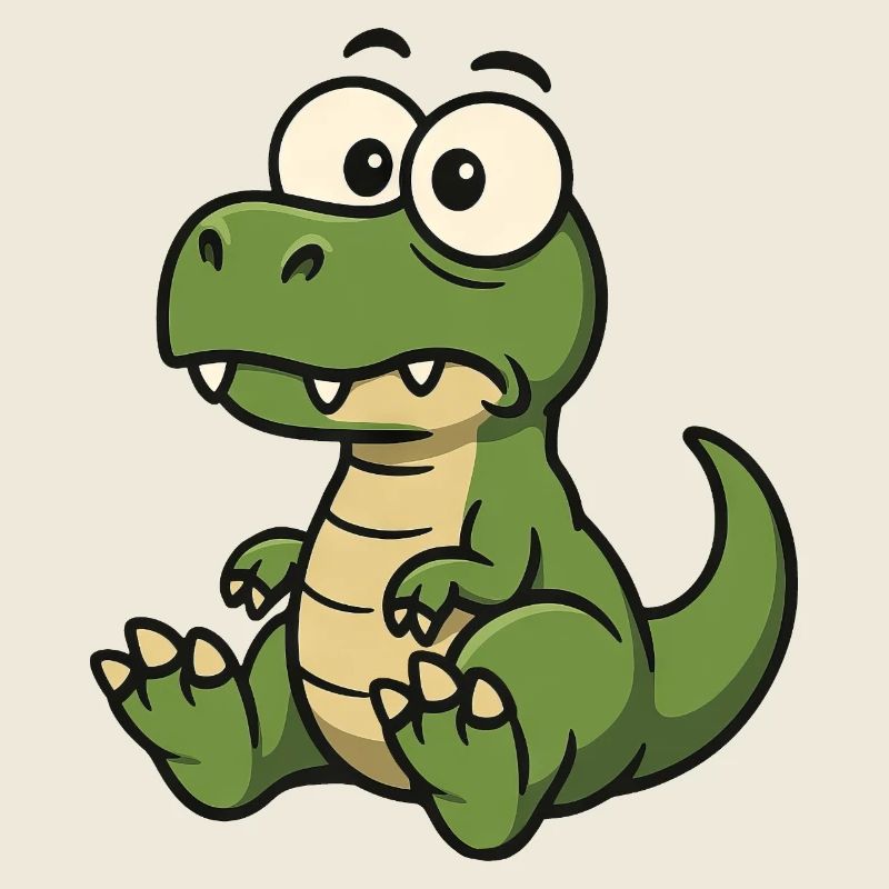 Lustiger T-Rex Dino überrascht verwundert Clumsy