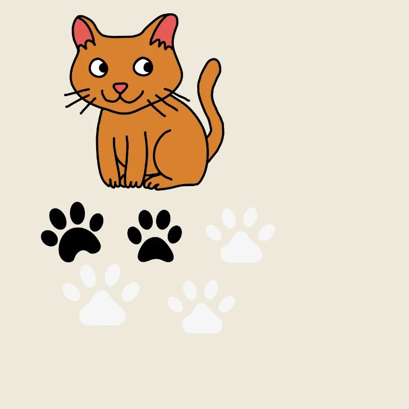 Empreintes curieuses de chat et de pattes