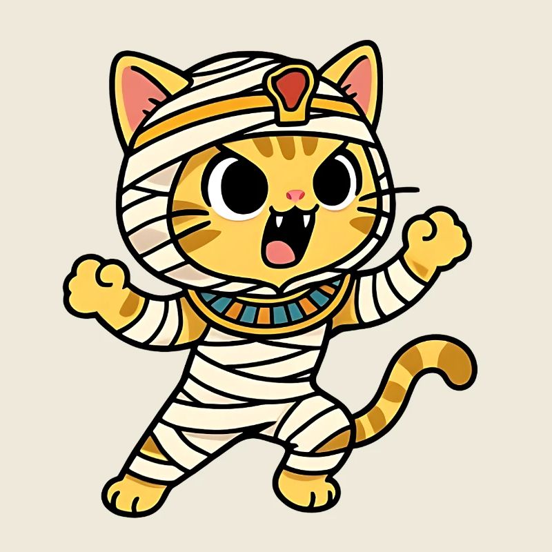 Chat Momie Bandage Aventure