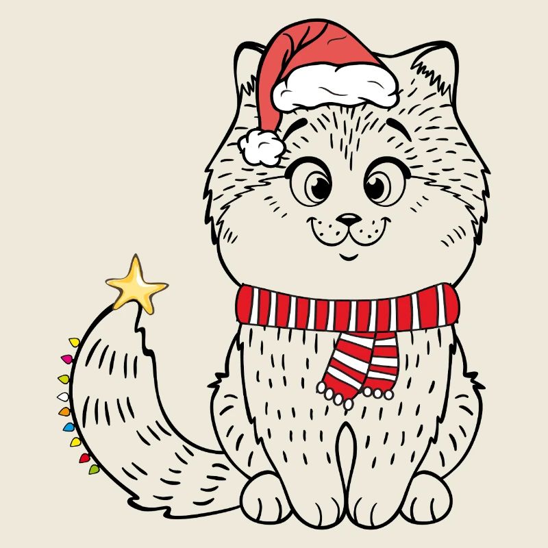 Weihnachten Katze