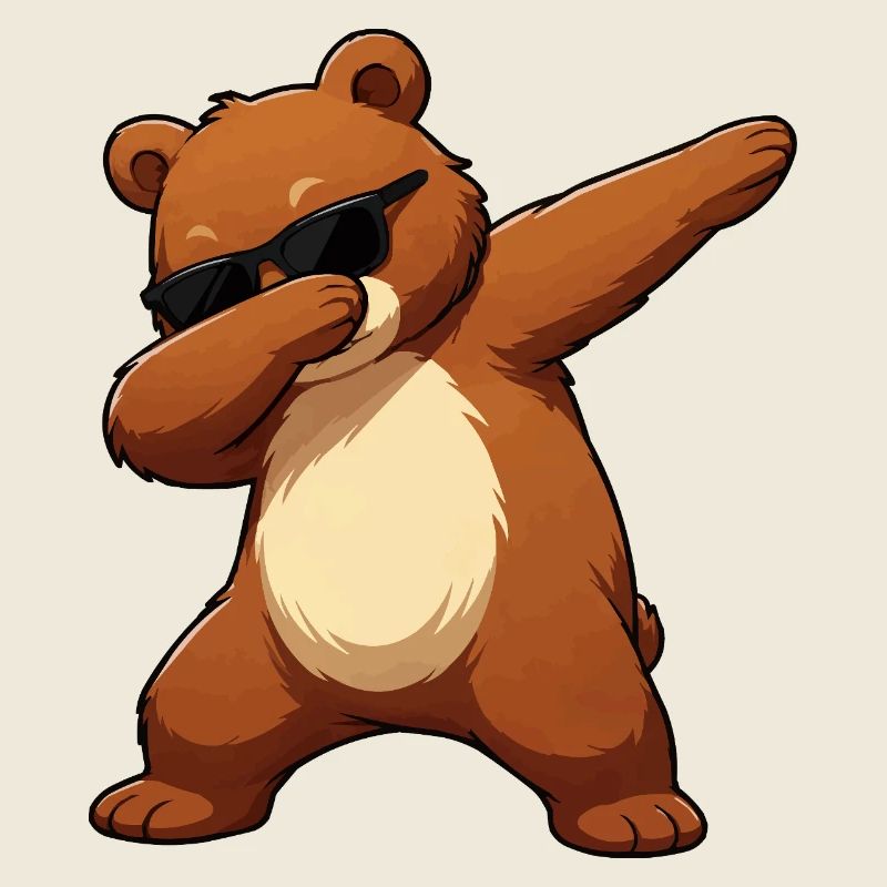 Dab Bär mit Sonnenbrille