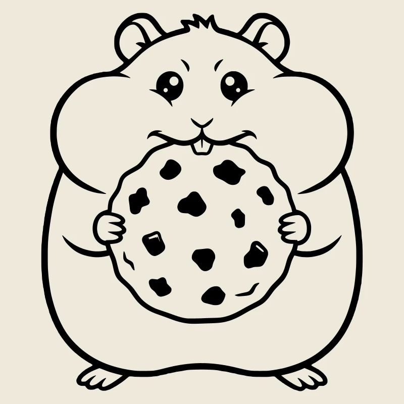 Hamster Keks Cookie Outline
