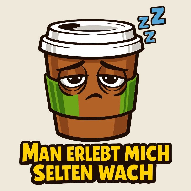 Schläfriger Kaffee Spruch