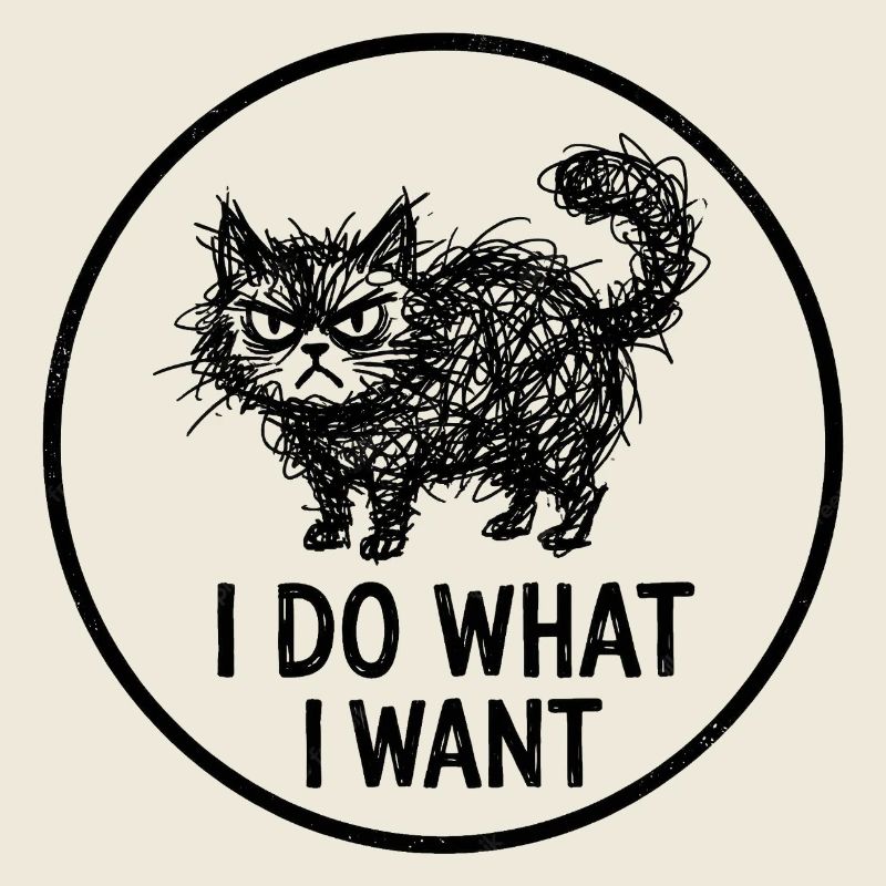 Je fais ce que je veux logo du chat