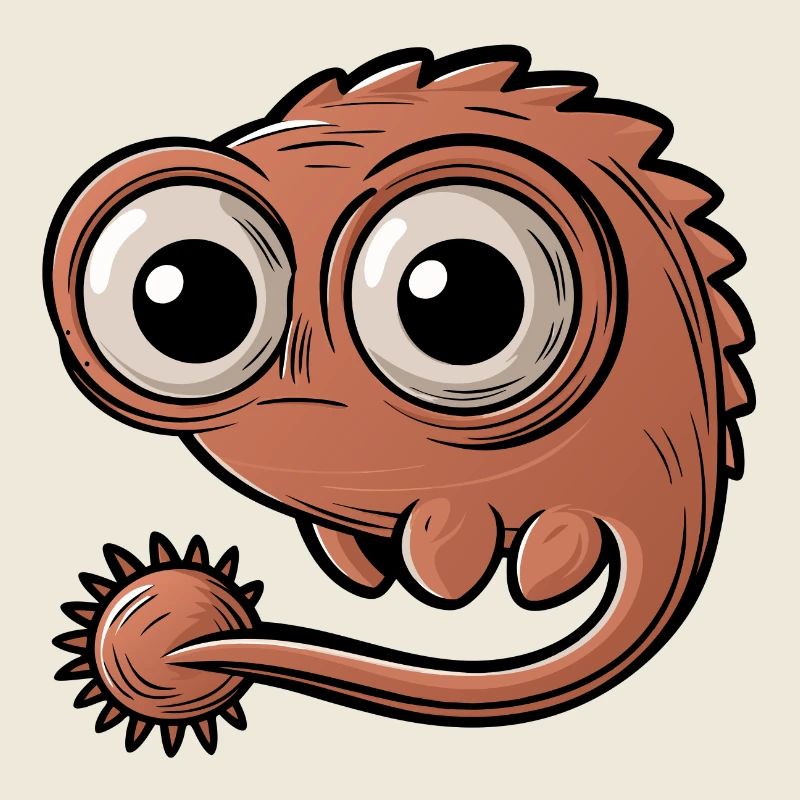 Lustiges kleines Monster mit großen Augen