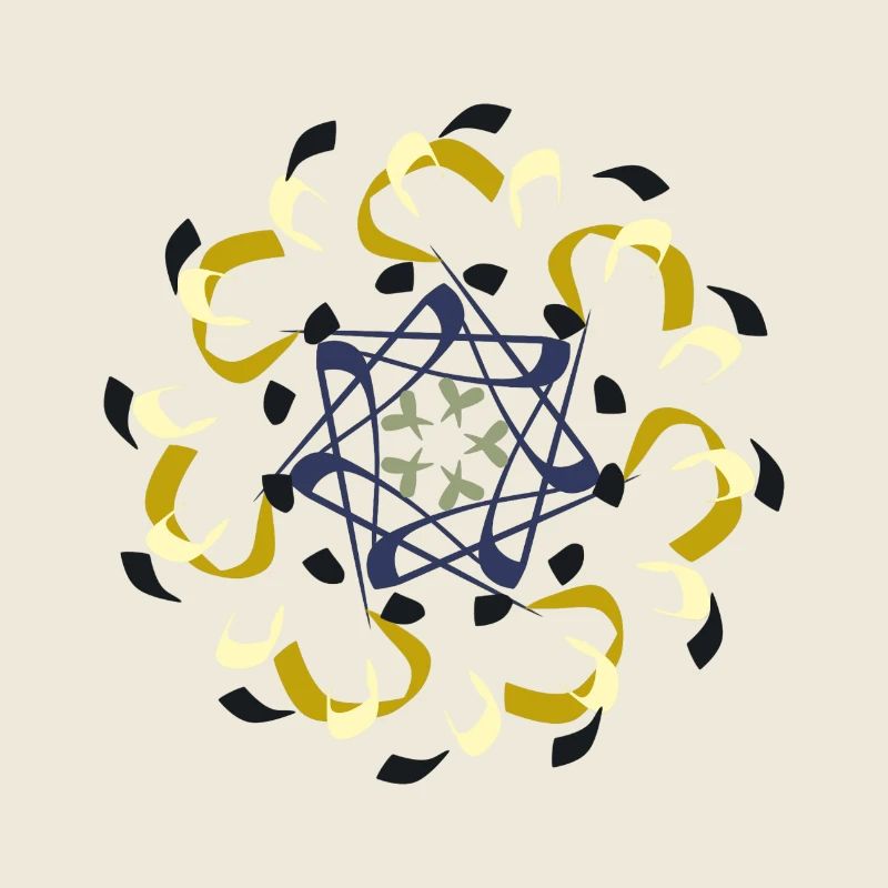 Kompliziertes Mandala-Muster in Erdtönen