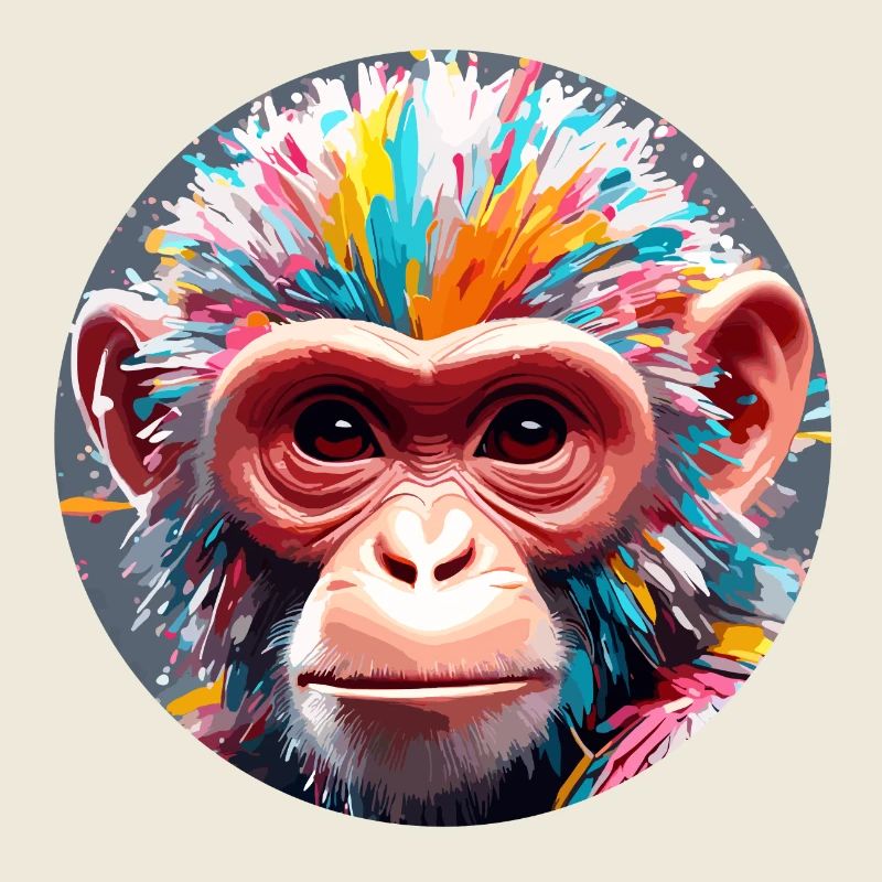 Affe / Tier / Zoo / Schimpanse / Wild / Comic