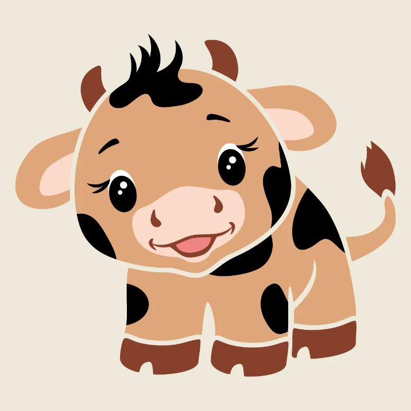 Bébé taureau surpris