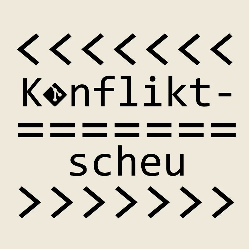 Konfliktscheu Git Nerd Shirt