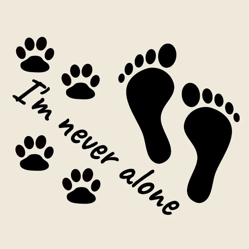 Ich bin nie einsam. Spuren eines Hundes und eines Menschen.