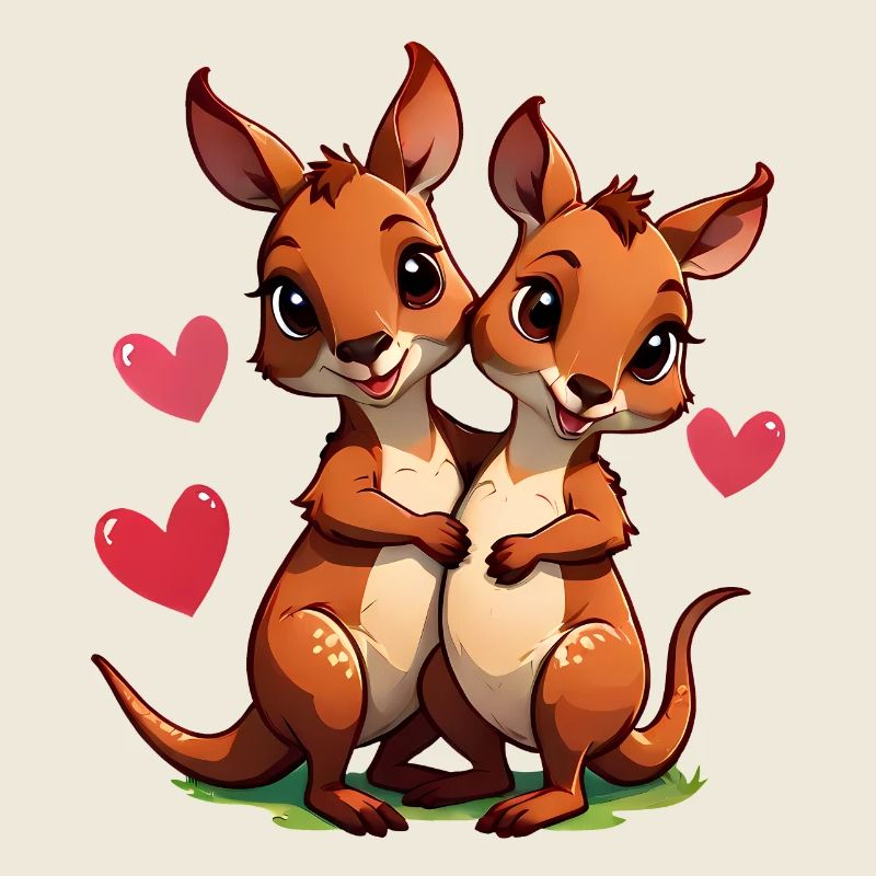 Verschenke diese süßen Kängurus zum Valentinstag