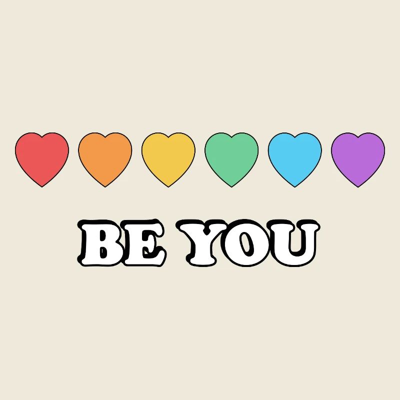 Sei du Rainbow Hearts LGBT Pride