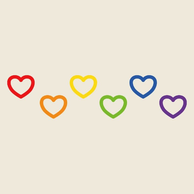 Regenbogenherzen, LGBTQ, LGBT, Gay Pride
