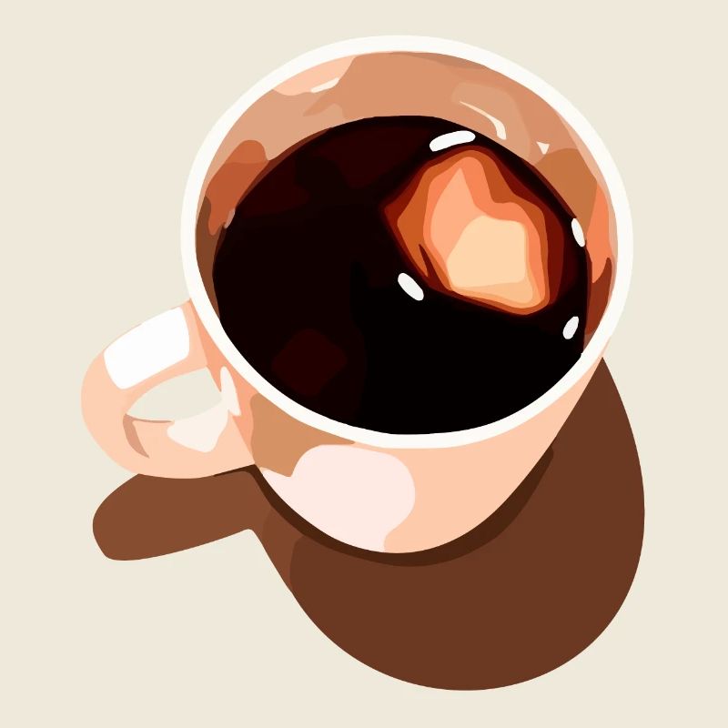 Vintage Kaffeetasse Illustration