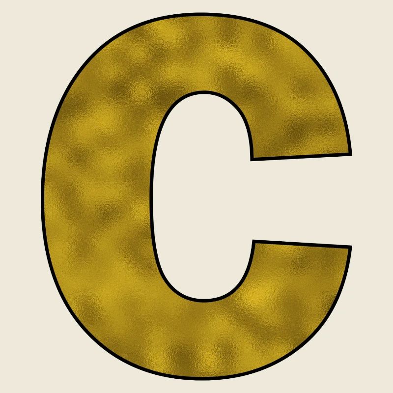 Buchstabe C Gold