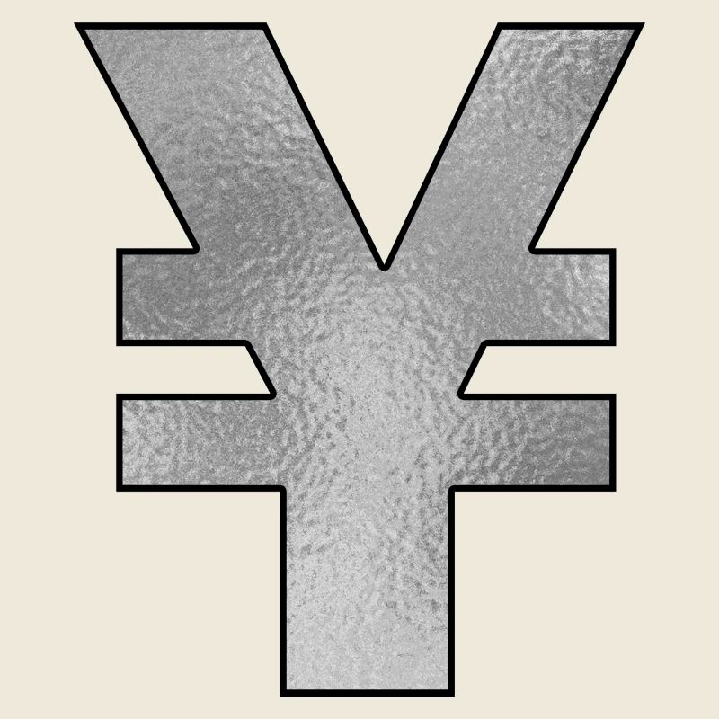 Signe du yen argent