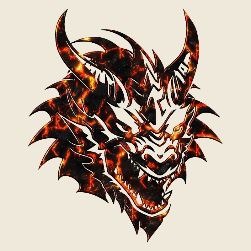 Fantasy Drache Anime Drachenkopf Mythisches Reptil