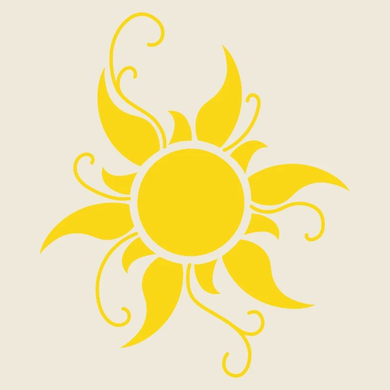 Strahlend gelbe Sonne