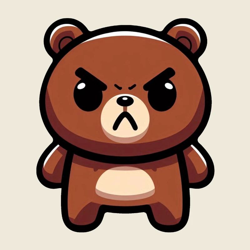 Fierce Brown Bear Art
