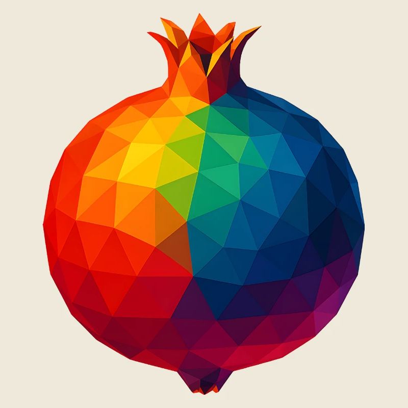 WPAP Stil - Granatapfel