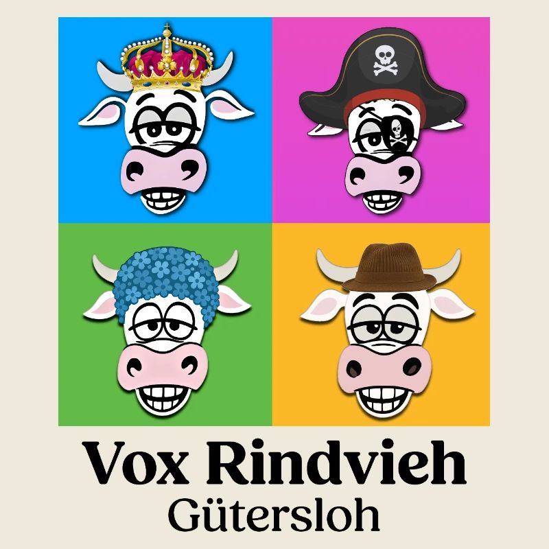 Quatuor de vaches VR avec texte