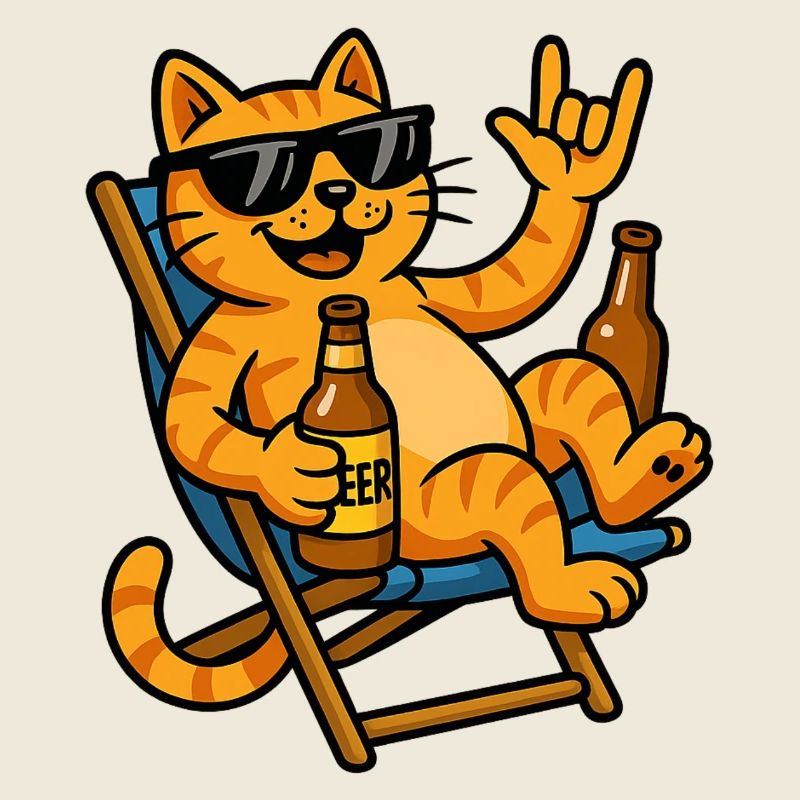 Lunettes de soleil gueule de bois sur une chaise longue