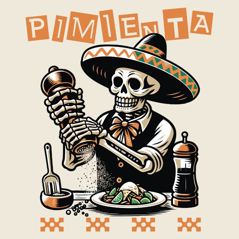 Mariachi Pepper Skull