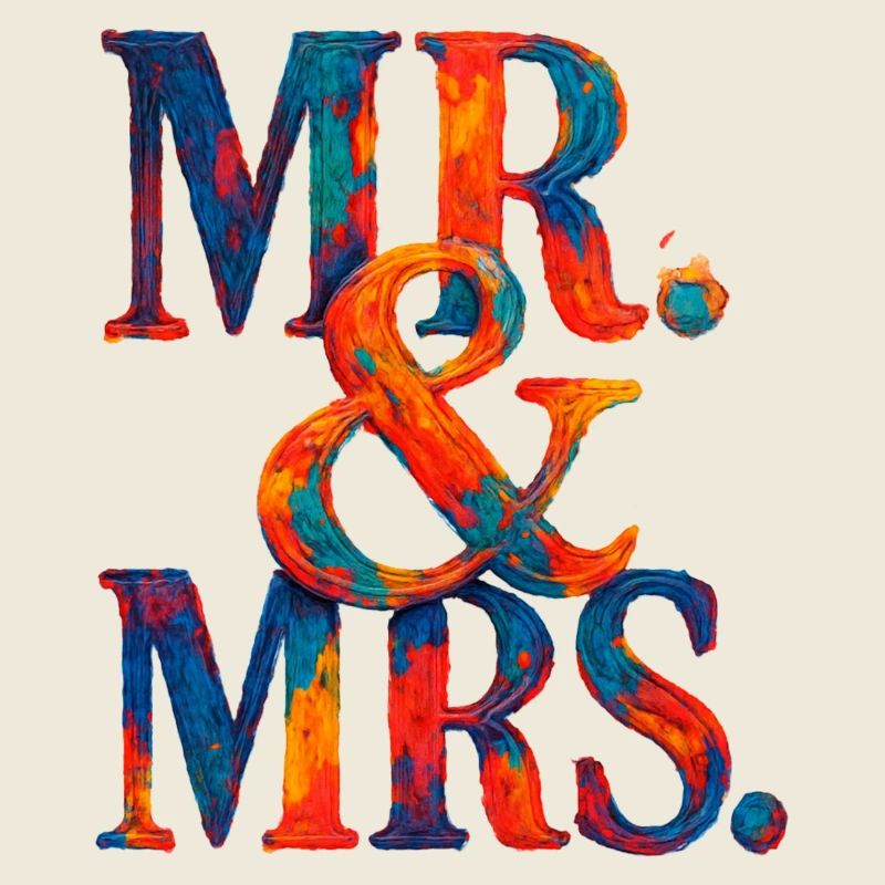 MR. & MRS - mariage romantique - jeunes mariés