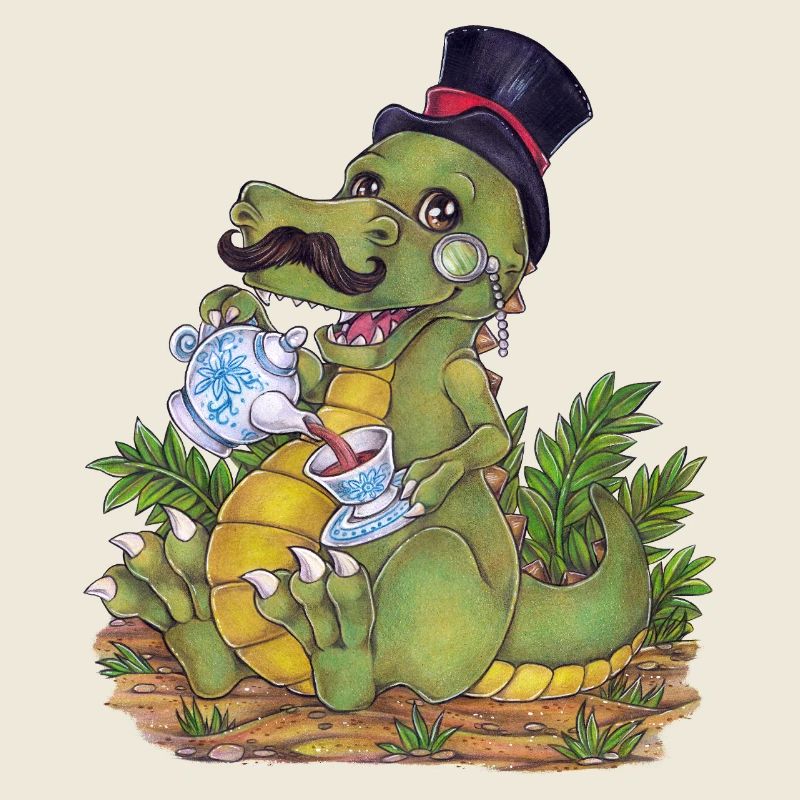 Witziger Tee Rex Wortwitz Hand gezeichnet Dino