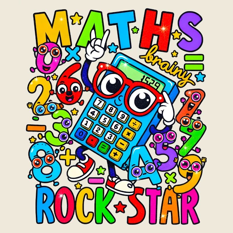 Math Rock Star Rechner Neon