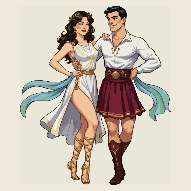 Couple de danseurs grecs Hasapiko