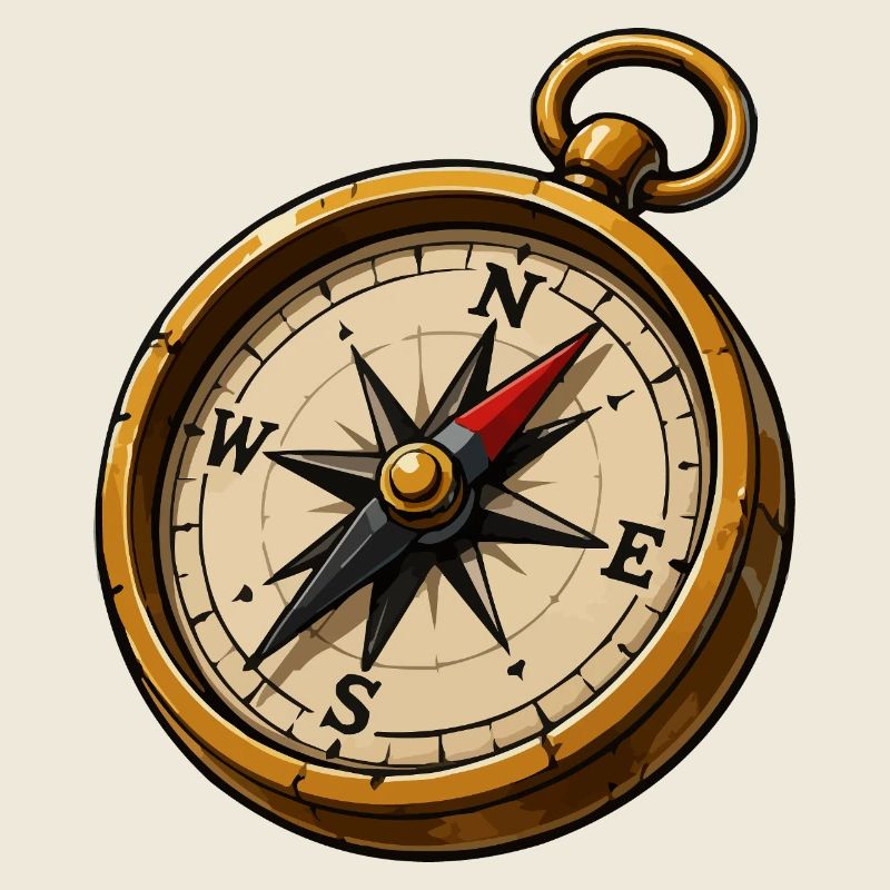Vintage Kompass Abenteuersymbol