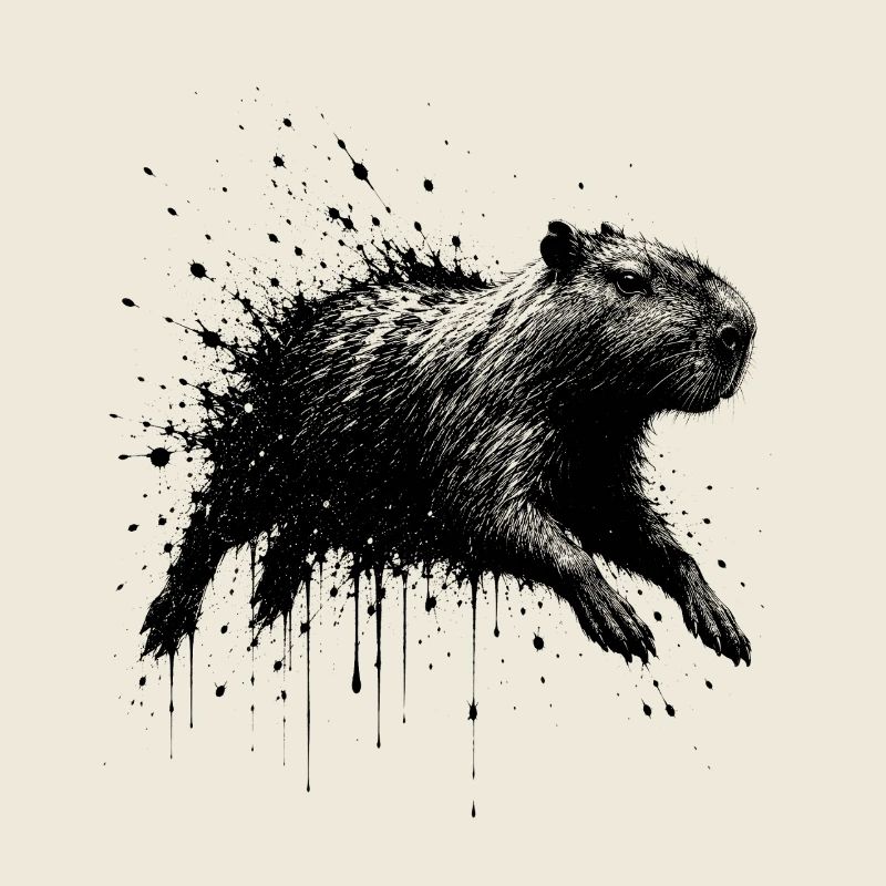 Illustration de projections de capybara