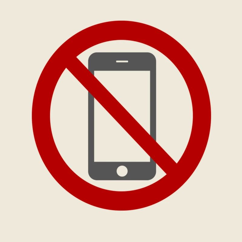 Mobile phone prohibited.