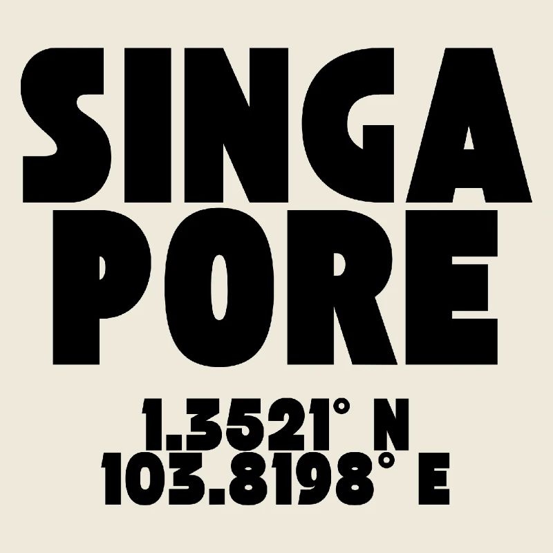 Singapour - Design avec coordonnées
