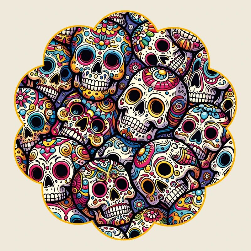 Buntes dekoratives Skullmuster