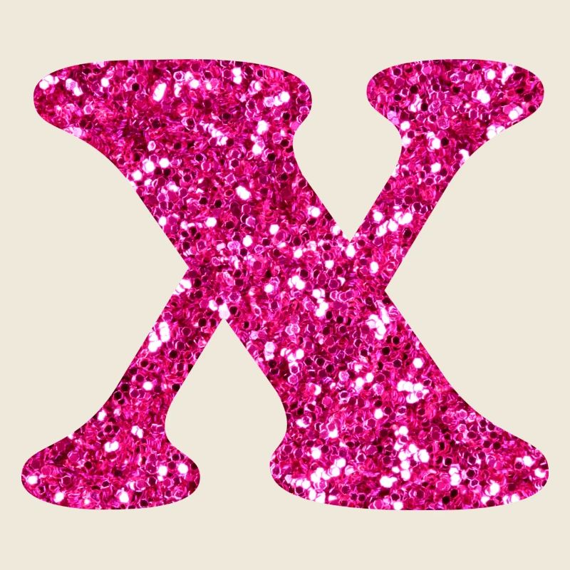 Glitter Pink x Letter x