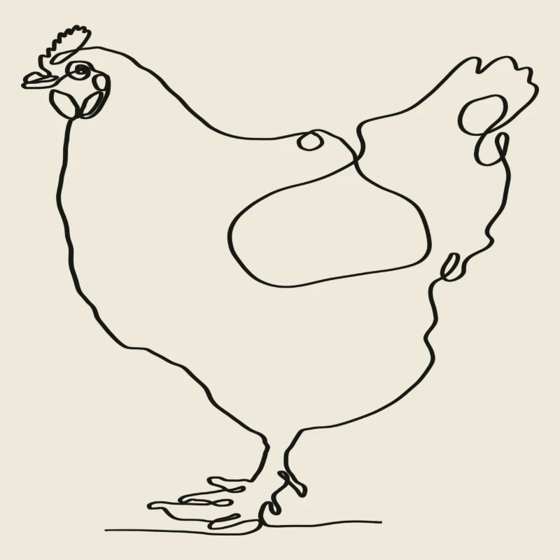 Poulet Lineart