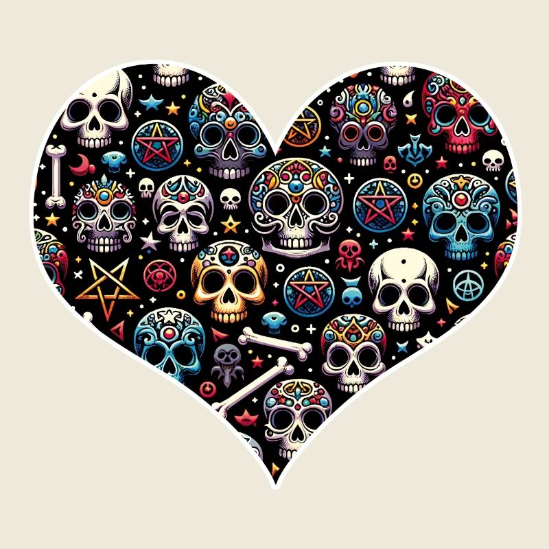 Buntes dekoratives Skullmuster